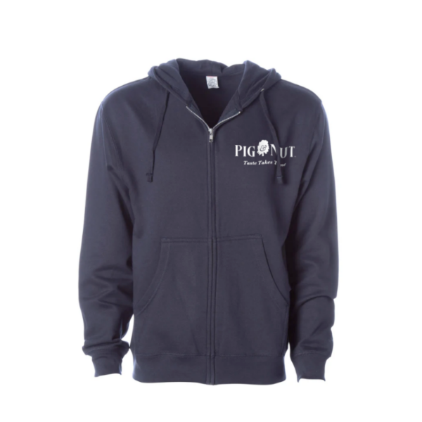 Classic Navy Midweight Zip-Up Hoodie