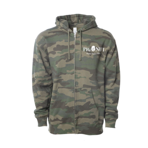 Forest Camo Midweight Zip-Up Hoodie